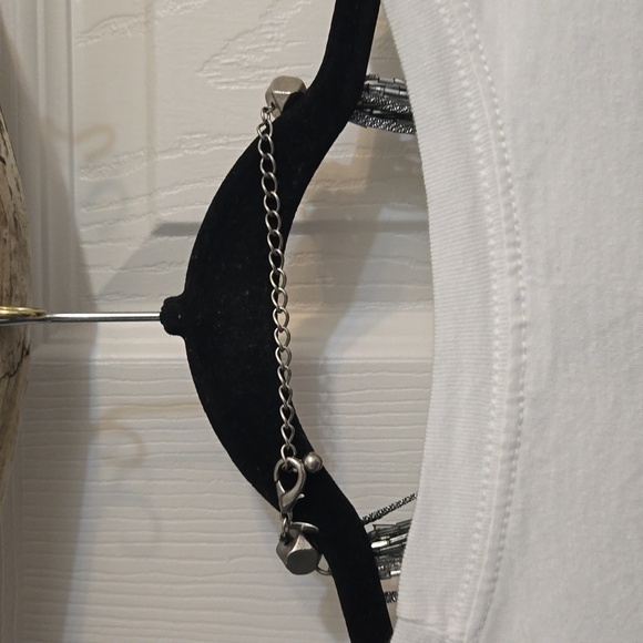 3 for $20☢️Necklace-dark blue,light blue,metallic beads,silver metallic cord - Picture 8 of 9